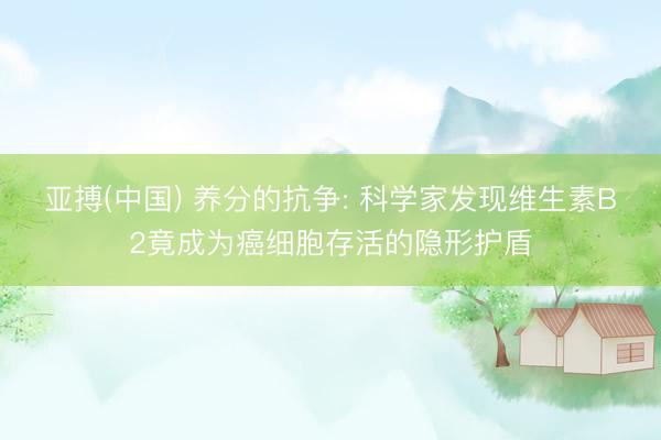 亚搏(中国) 养分的抗争: 科学家发现维生素B2竟成为癌细胞存活的隐形护盾