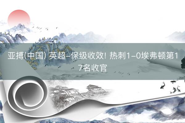 亚搏(中国) 英超-保级收效! 热刺1-0埃弗顿第17名收官