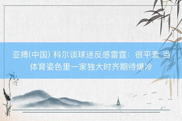 亚搏(中国) 科尔谈球迷反感雷霆：很平素 当体育姿色里一家独大时齐期待爆冷