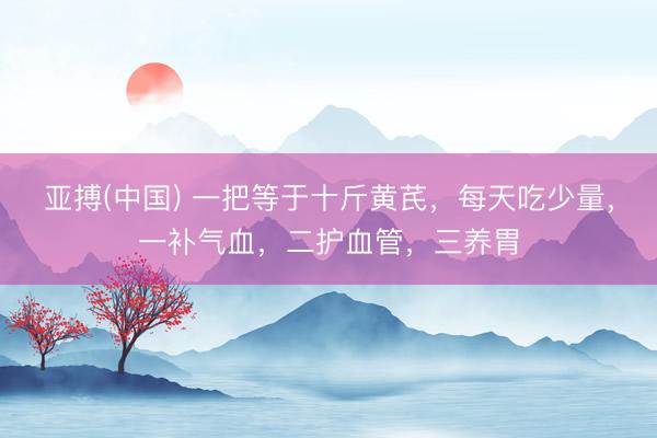 亚搏(中国) 一把等于十斤黄芪，每天吃少量，一补气血，二护血管，三养胃