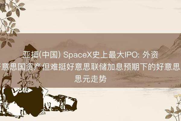 亚搏(中国) SpaceX史上最大IPO: 外资热捧好意思国资产但难挺好意思联储加息预期下的好意思元走势