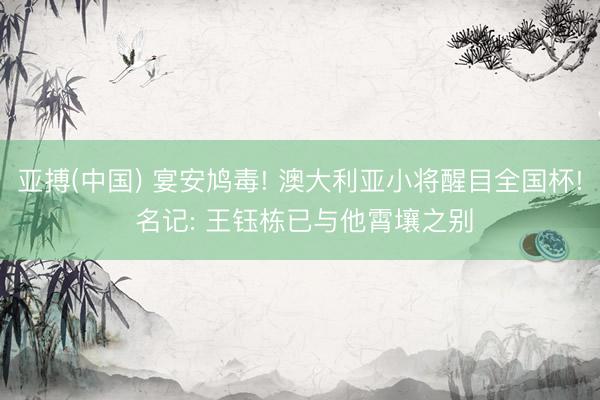 亚搏(中国) 宴安鸠毒! 澳大利亚小将醒目全国杯! 名记: 王钰栋已与他霄壤之别
